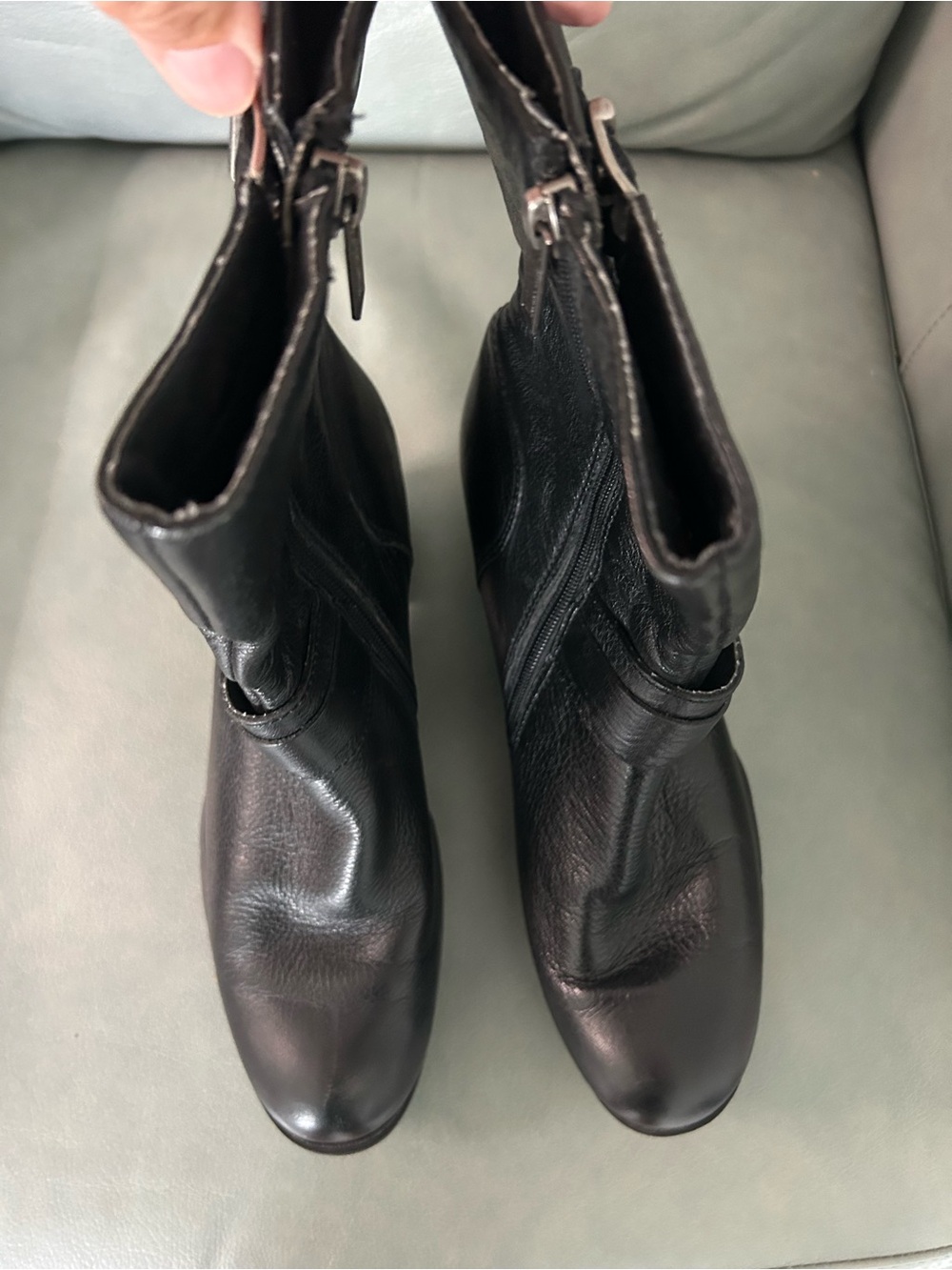 Harley Davidson vintage Classic Women's Black Leather Mid-Calf Boots
